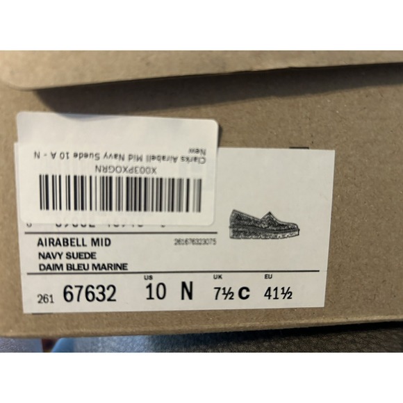 Clarks Airabell Mid Black Suede Wedges Leather Closed Toe NEW Size 10 N - Picture 5 of 7